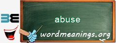 WordMeaning blackboard for abuse